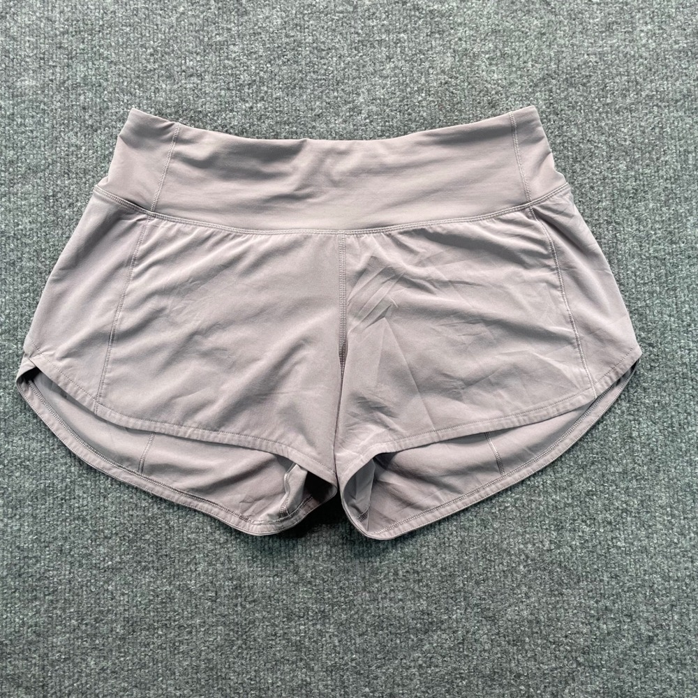 Lululemon Speed Up Shorts Women 6 Mauve Purple Low-Rise Lined Running Athletic